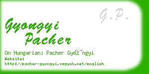 gyongyi pacher business card